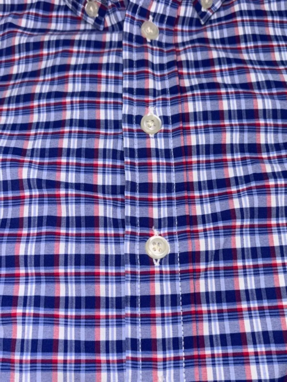 Boys Polo Ralph Lauren Long Sleeve Collared Button Down Performance Blue Red S/8